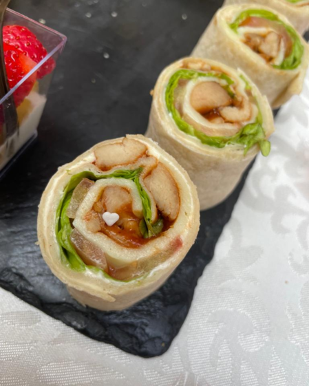 Mini Barbecue Chicken Wraps