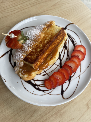 Strawberries, Banana, Nutella and Ice Cream Sandwich